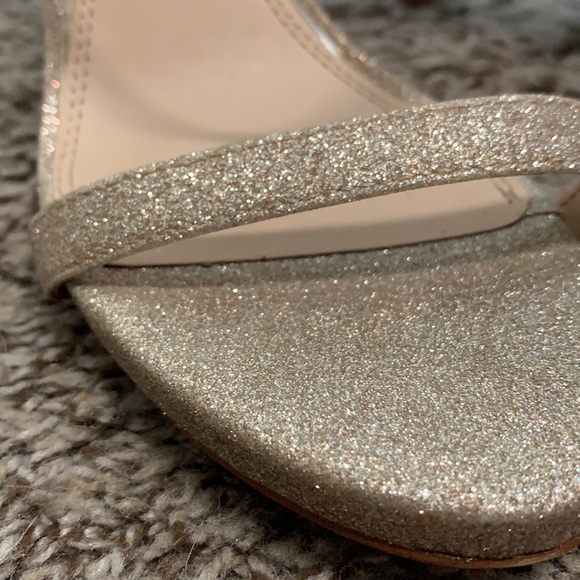 Kelly & Katie nude glitter heels three strap - Picture 3 of 7